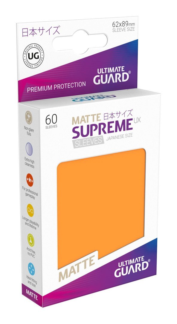 Supreme UX Sleeves Japanische Größe: Matt Orange (60)
