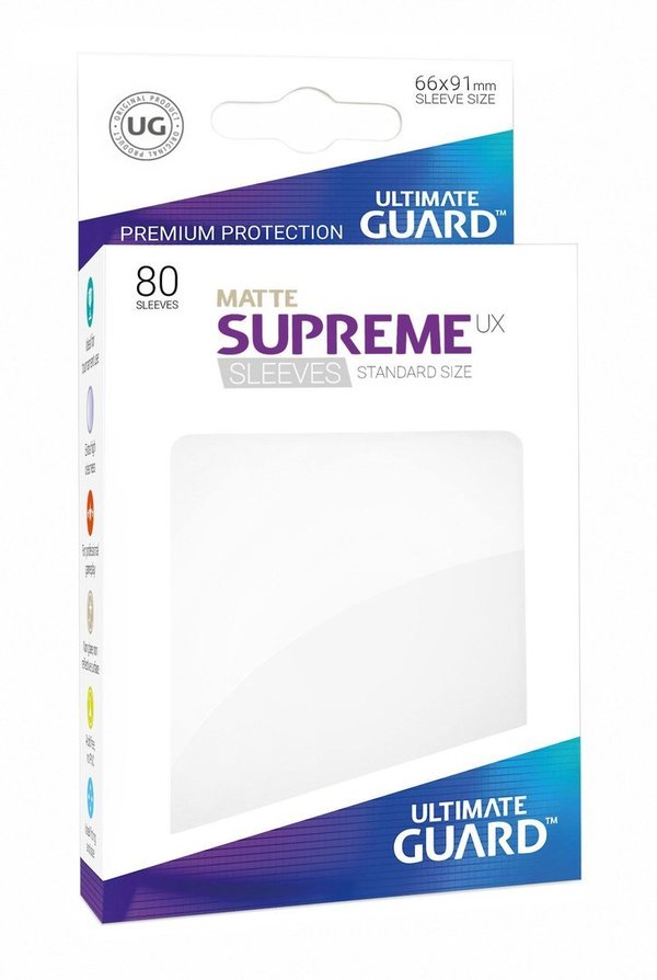 Supreme UX Sleeves Standardgröße Matt Weiß (80)