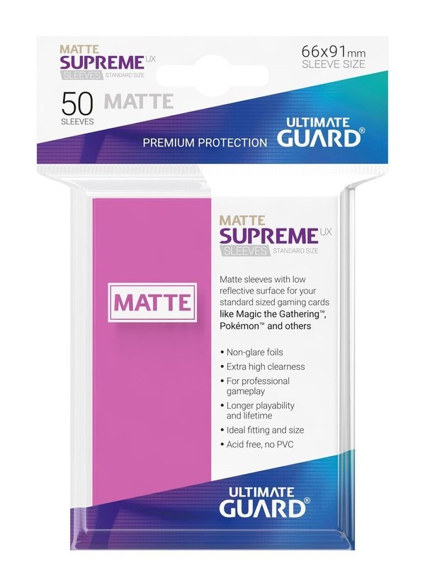 Supreme UX Sleeves Standardgröße: Matt Pink (50)