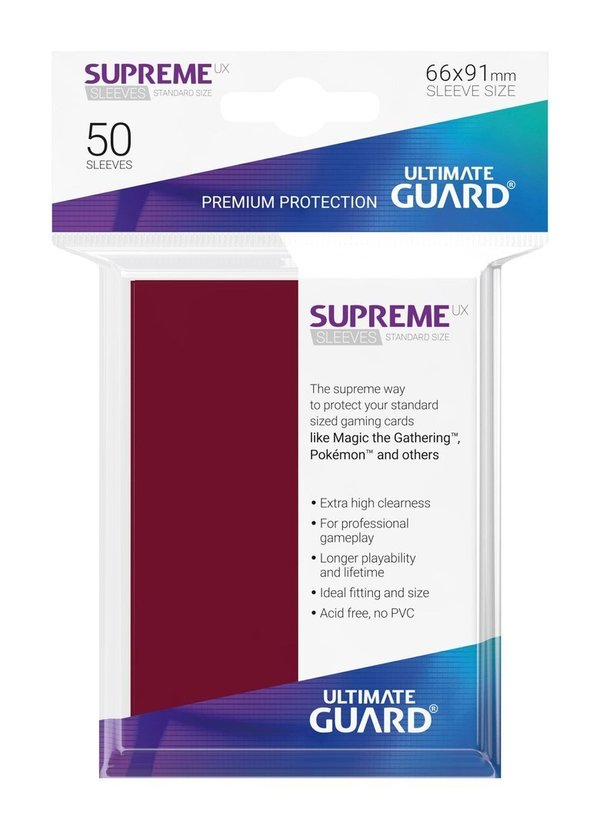Supreme UX Sleeves Standardgröße: Burgundrot (50)
