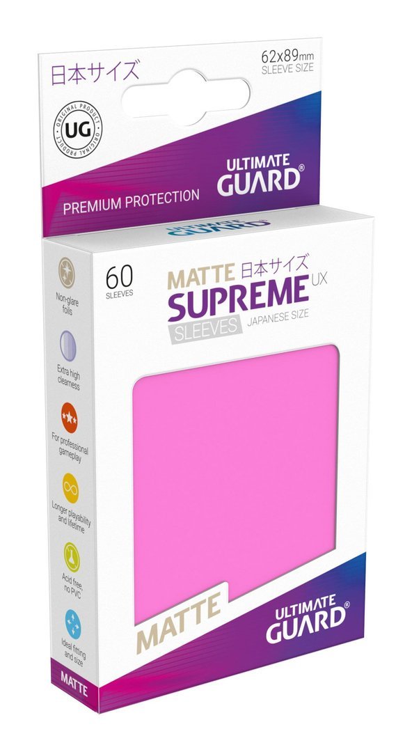 Supreme UX Sleeves Japanische Größe: Matt Pink (60)