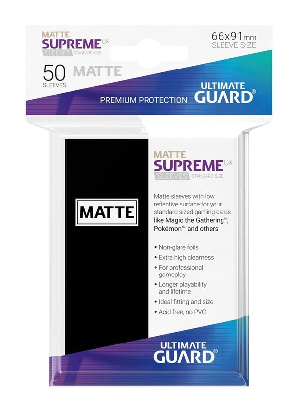 UG Supreme UX Sleeves Standardgröße: Matt Schwarz (50)