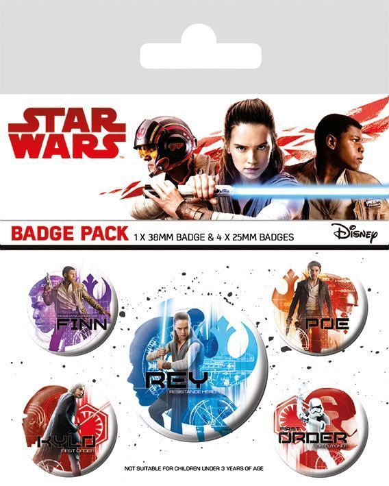 Star Wars Episode VIII Ansteck-Buttons 5er-Pack Icons