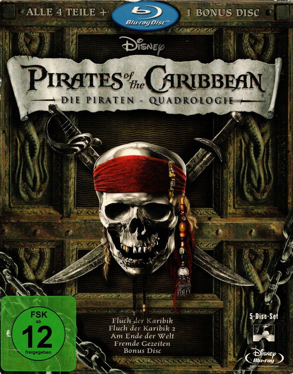 Pirates of the Caribbean: Die Piraten-Quadrologie (Blu-ray - gebraucht: gut/sehr gut)